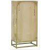 Commode en manguier et cannage en rotin