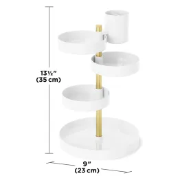 Organisateur de salle de bain 5 plateaux rotatifs Pirouette