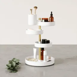 Organisateur de salle de bain 5 plateaux rotatifs Pirouette