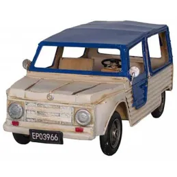 Citroen Mehari en fer blanc et bleu