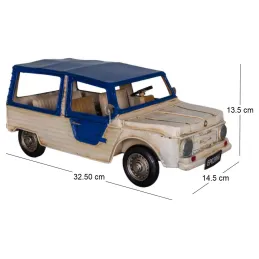 Citroen Mehari en fer blanc et bleu