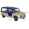 Citroen Mehari en fer blanc et bleu