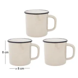 Tasses en émail coloré Classic (Lot de 3)