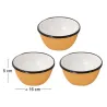 Bol en émail coloré Classic 16 cm (Lot de 3)