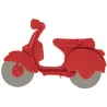 Roulette à pizza en plastique Scooter