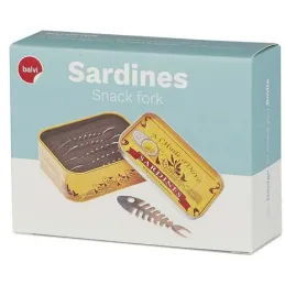 Set de 6 pics apéritif en étain Sardines