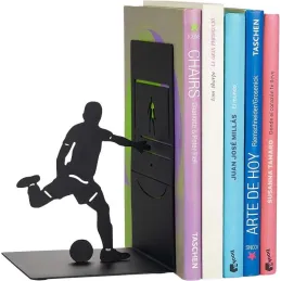 Serre-livres en métal noir Sport