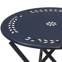 Table et chaises de jardin en métal laqué