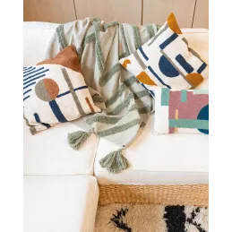 Coussin en coton rectangulaire