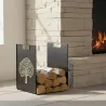 Porte-bûches en métal
