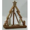 Crèche en bois et céramique