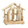 Crèche en bois et céramique