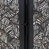 Lanternes en métal laqué noir carrée motif feuilles (Lot de 2)