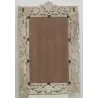 Miroir sculpté en manguier blanchi