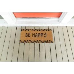 Petit paillasson Be Happy en coco