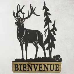 Décoration murale en métal Cerf