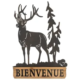 Décoration murale en métal Cerf