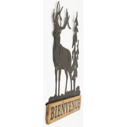 Décoration murale en métal Cerf