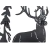 Décoration murale en métal Cerf