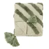 Plaid en coton tufté vert