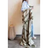 Plaid en coton tufté vert