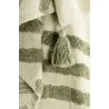 Plaid en coton tufté vert