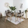 Chaise en bois de hêtre et polypropylène Patchwork