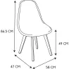 Chaise en bois de hêtre et polypropylène Patchwork