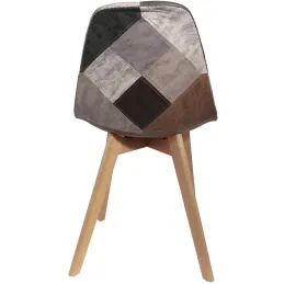 Chaise en bois de hêtre et polypropylène Patchwork
