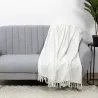 Jeté de canapé gaufré en coton 130 x 160 cm
