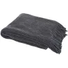 Plaid chenille en polyester avec franges 120 x 150 cm