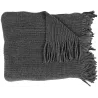 Plaid chenille en polyester avec franges 120 x 150 cm