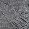 Plaid chenille en polyester avec franges 120 x 150 cm
