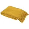 Plaid chenille en polyester avec franges 120 x 150 cm