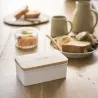 Beurrier en céramique couvercle en bois Tosca