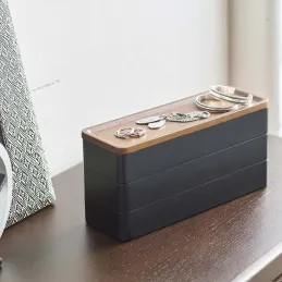 Boite à bijoux 3 niveaux en plastique Slim