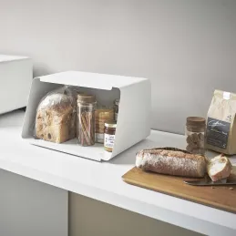 Boite à pain en acier et bambou Tower bread