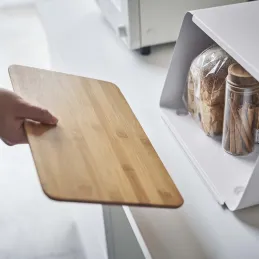 Boite à pain en acier et bambou Tower bread