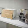 Boite à pain en acier et bambou Tower bread