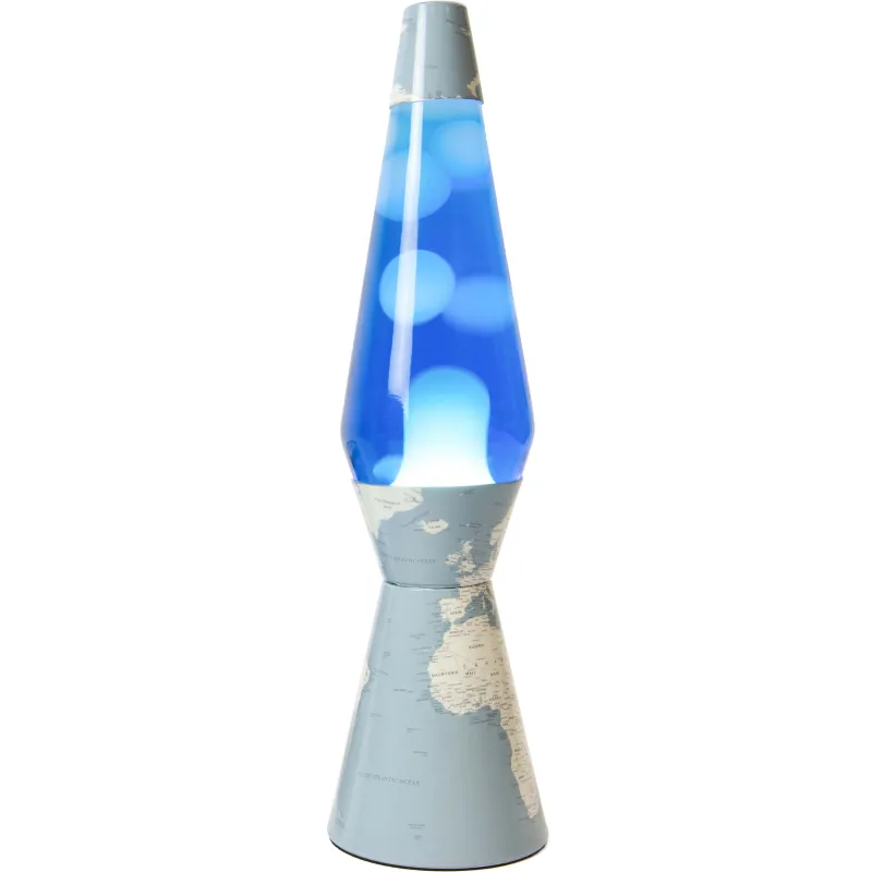 Lampe à poser avec carte du monde Lave