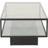Table basse en verre et acier Maglehem