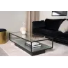 Table basse en verre et acier Maglehem