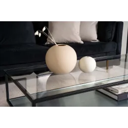 Table basse en verre et acier Maglehem