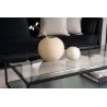 Table basse en verre et acier Maglehem