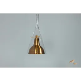Suspension en verre et aluminium Sirius