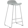 Tabouret de bar en acier et plastique Wave