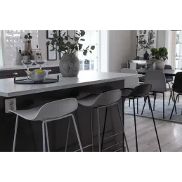 Tabouret de bar en acier et plastique Wave
