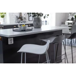 Tabouret de bar en acier et plastique Wave