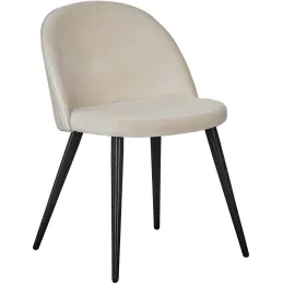 Chaise en velours avec pieds en acier Velvet
