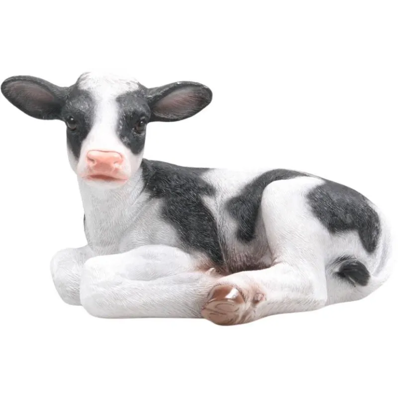 Vache couchée en résine 34 x 21 x 21.5 cm